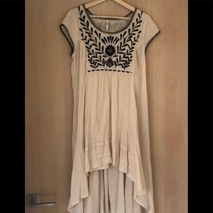 Free People embroidered hi-low dress
